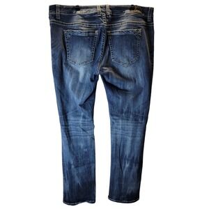 Buckle Black Womens Jeans Curvy 36x32 36W Distressed‎ Whiskers Straight Grunge